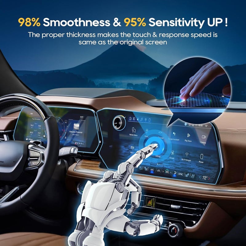 LFOTPP For 2025 Chevy Suburban Screen Protector - (4pcs) 2025 Suburban (LS/LT/RST/Z71/Premier/High Country) 17.7 inch+11 inch Touchscreen [NCT Shield] Anti Scratch Ultra-tough Touch Screen - Image 3